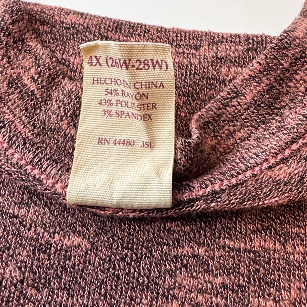 Faded Glory Heathered Orange Tunic Top 4X (26W–28W) - Picture 11 of 11